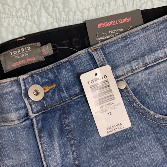 Torrid Bombshell Distressed Skinny Jeans - Picture 3 of 5
